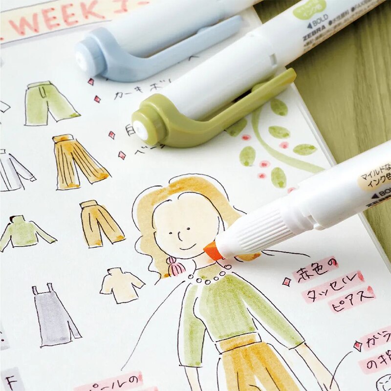 Bút đánh dấu hai đầu Zebra mildliner Nhật Bản