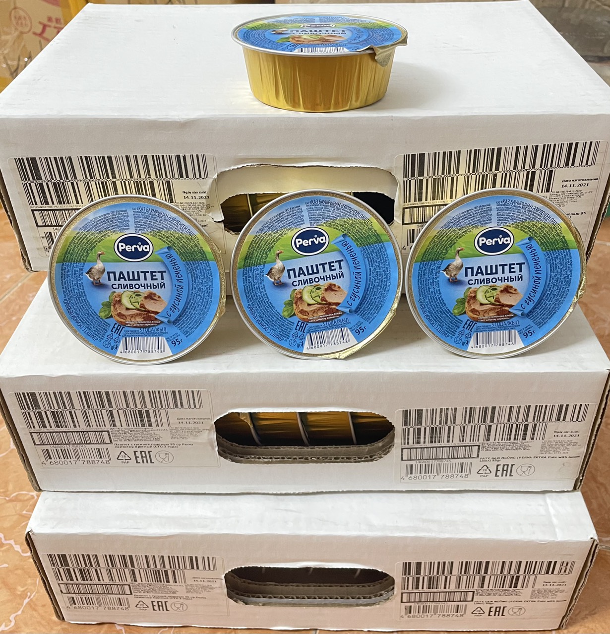 (Mua 1 tặng 1 date 10/2025)Pate  gan ngỗng 95g Hàng Nga air