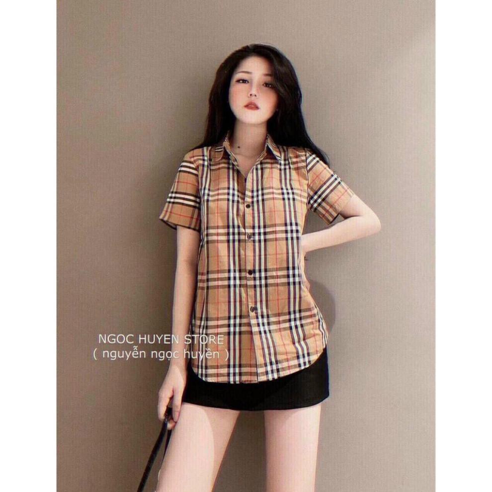 Áo sơ mi Kẻ cộc tay BBR siêu hot cháy hàng