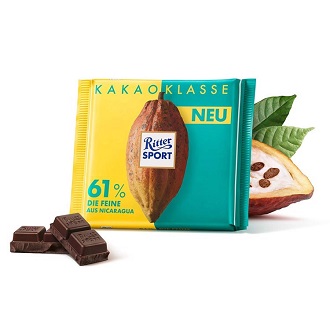 Socola Ritter Sport Cocoa 100gr (đủ vị)