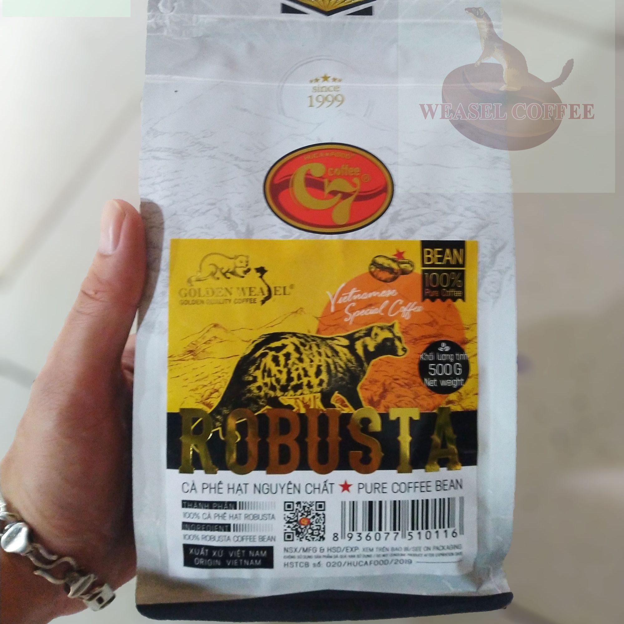 Combo of 2 Bags (1kg of Beans) - Robusta Coffee with Rustic Roasted Musk Flavor