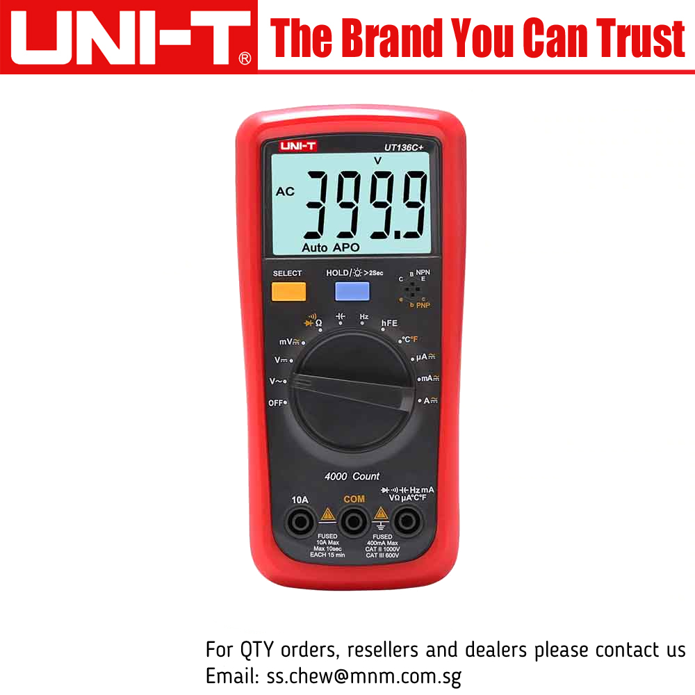 [HCM]UNI-T UT136C+ Digital Multimeter (AC/DC 1000V Digital Multimeter)