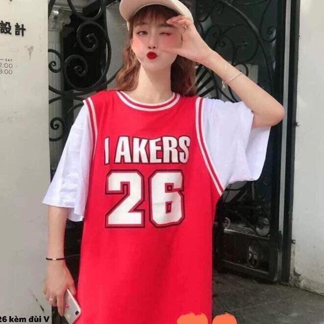 [Hoa Fashion] Áo thun nam nữ tay phối số 26 H&S