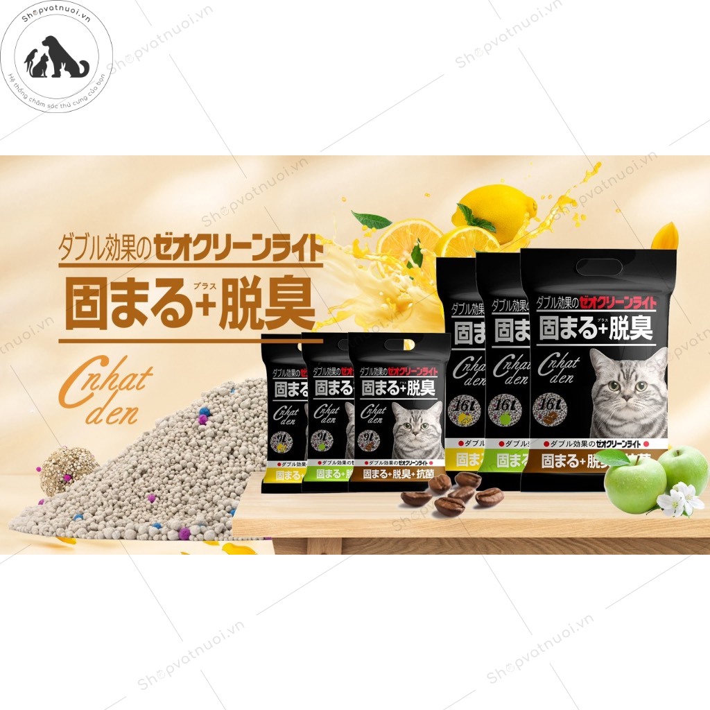 Cát vệ sinh cát đất sét nhật đen moon cat cds004