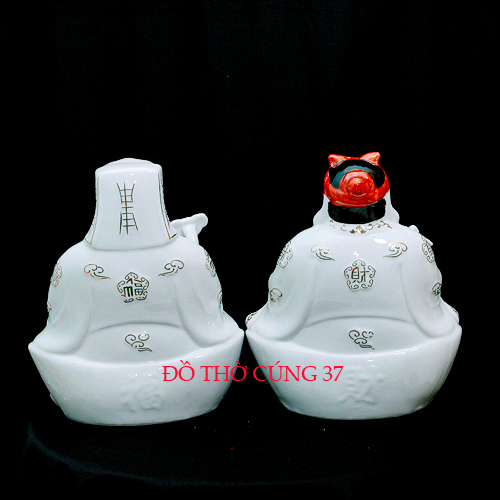 [Height 30 cm] God of Wealth and Land 30 cm High - Duc Hoa Porcelain Ceramics [Imported Goods]
