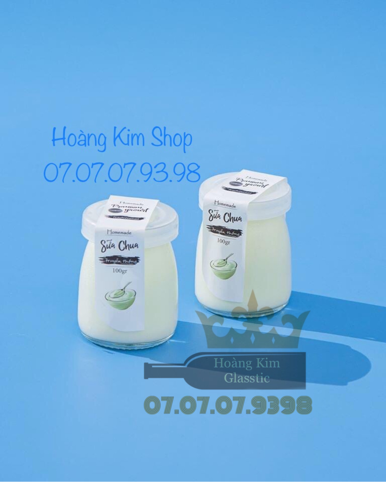 [HCM]HỦ THUỶ TINH LÀM SỮA CHUA 100ml