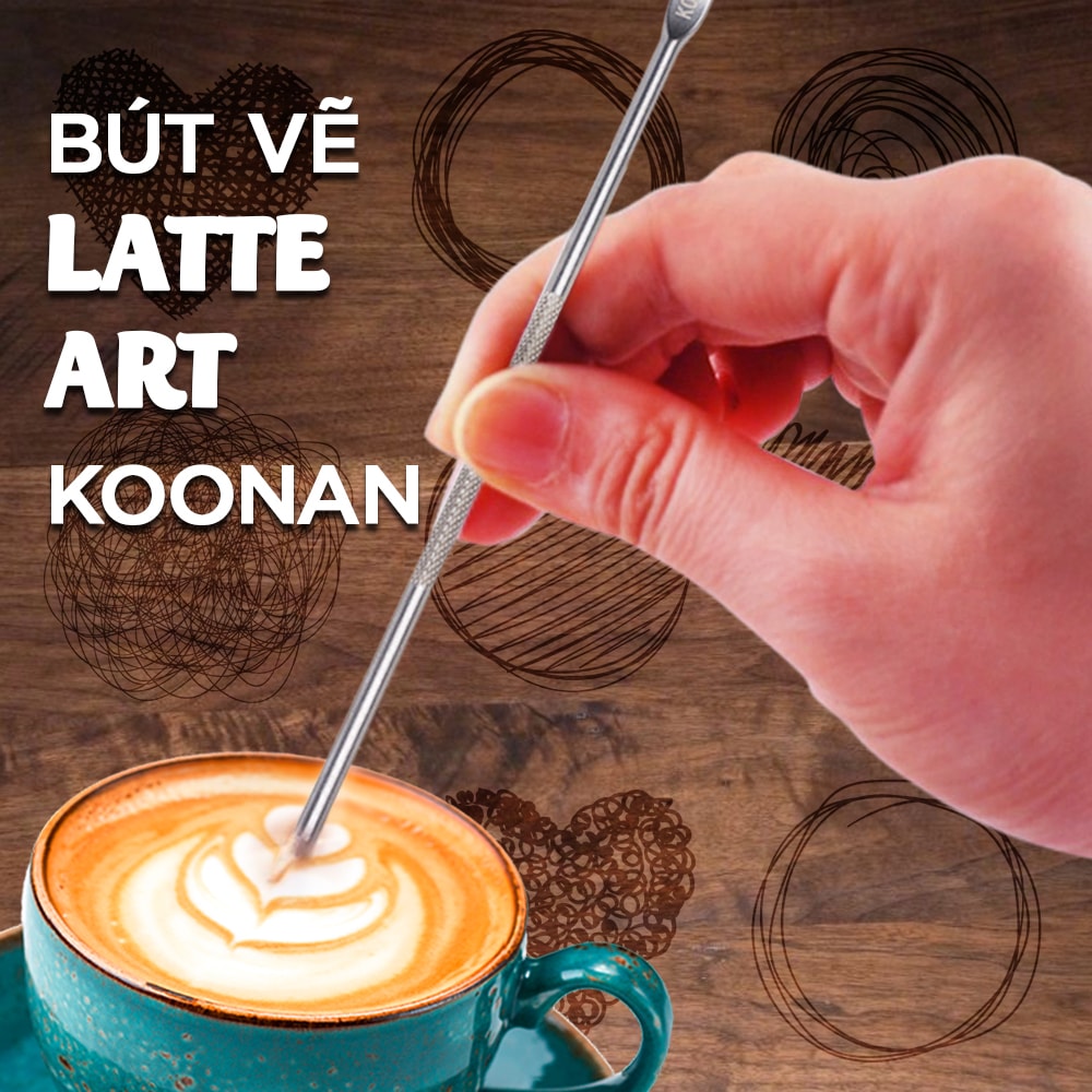 [FREESHIP MAX 15K]Bút vẽ latte nghệ thuật cho cà phê capuchino