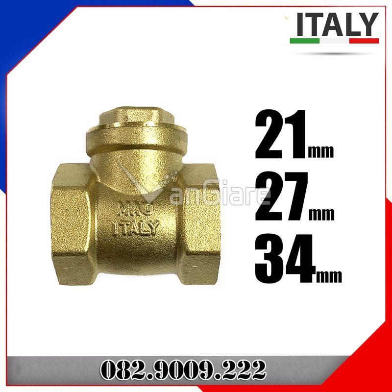 Van nước 1 chiều - van 1 chiều lá lật ITALY phi 21 27 34