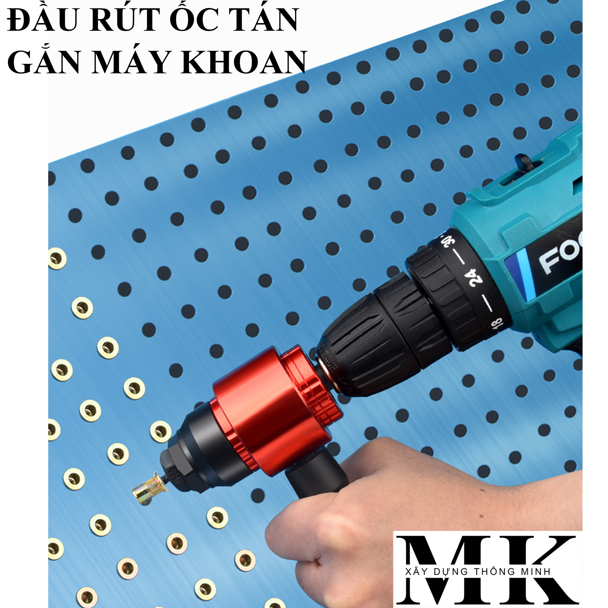Đầu kít rút ốc tán lắp máy vặn bulong,khoan pin