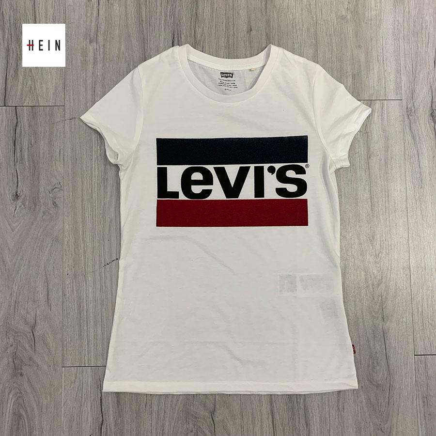 Auth] Levis T-shirt White Classic logo - Women 