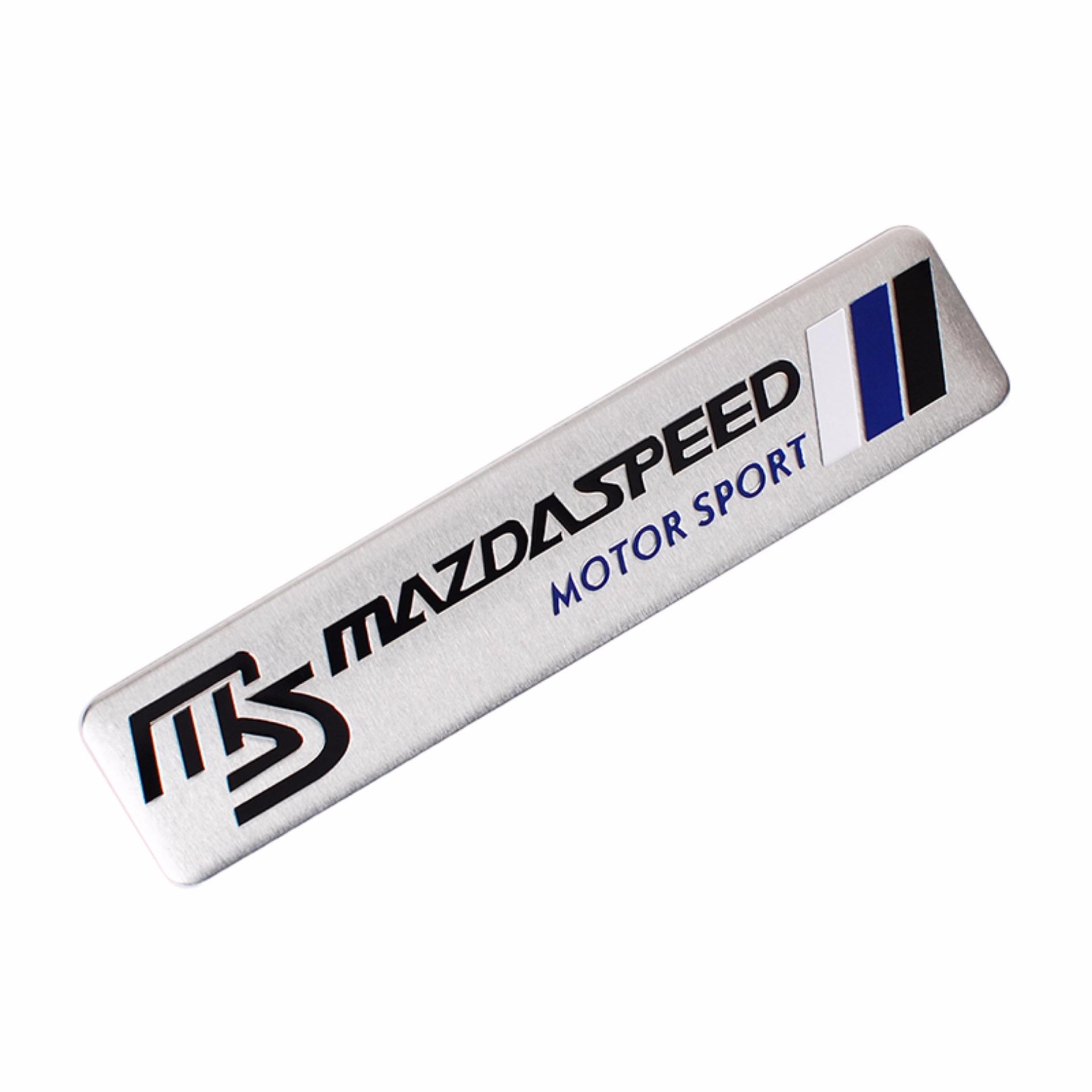 12*2.6CM Car Styling Aluminum Alloy Emblem Badge Rear Trunk Sticker for MS Logo for Mazda 3 6 speed protege mx3 mx5 cx9 Atenza Axela - intl