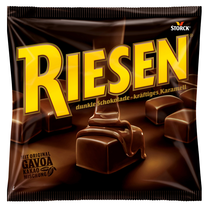 Kẹo Socola Đen Nhân Caranmel, Riesen, Dark Chocolate Caramel Chewy Candy