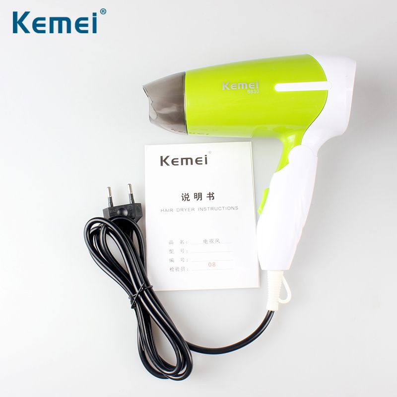 Máy sấy mini gấp gọn du lịch tiện dụng 2 mức sấy kemei - 6830
