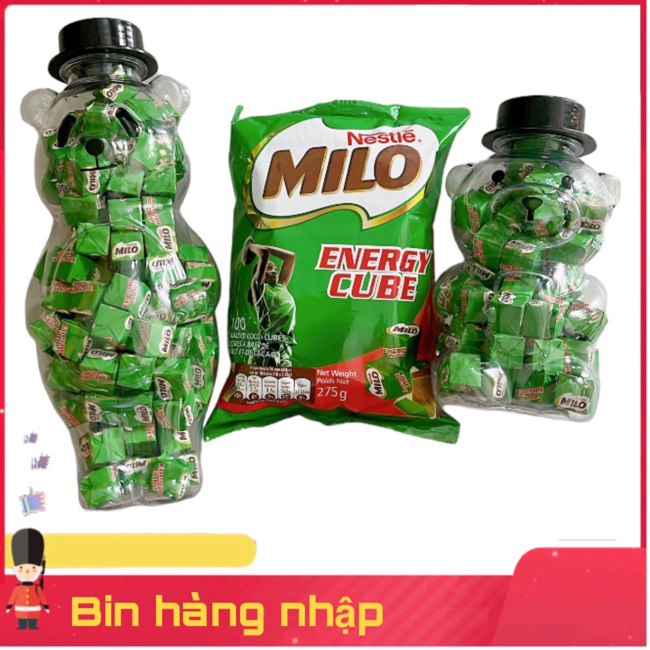 Chai gấu 100 viên milo cube thái lan ngon date xa