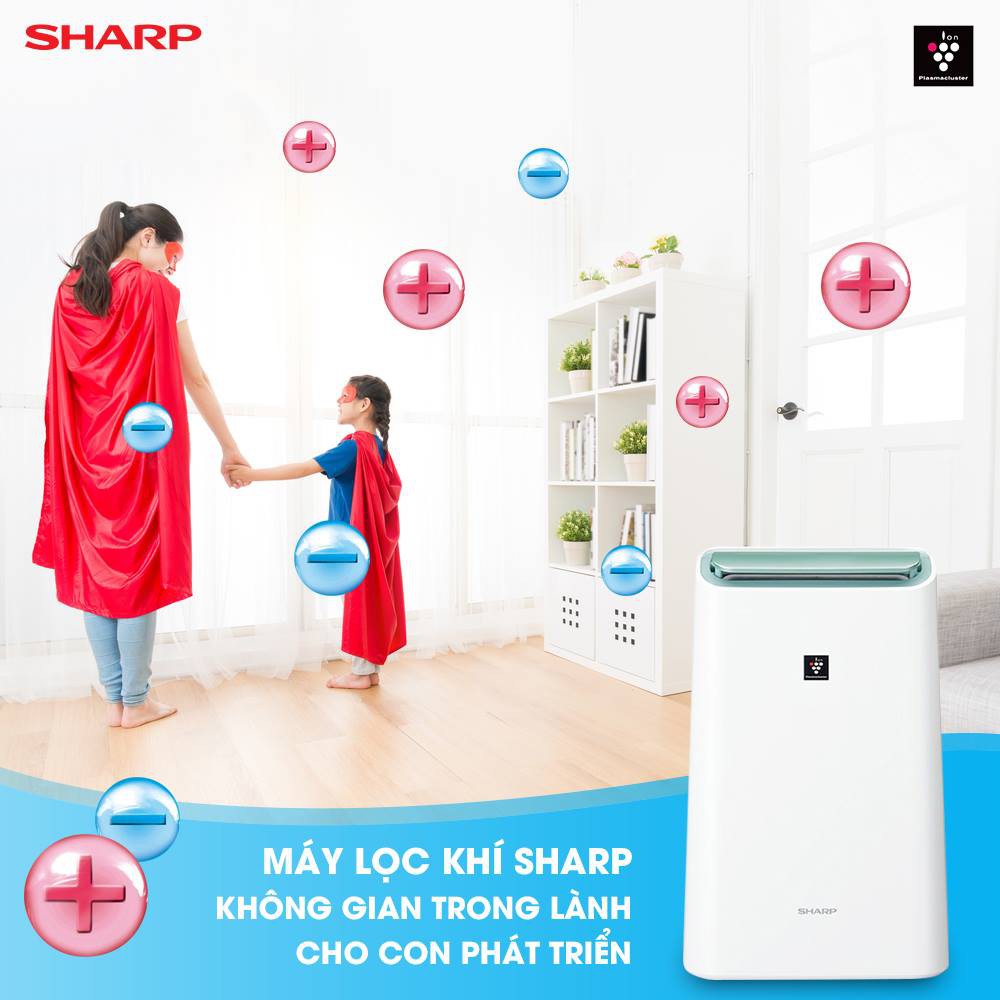 Máy lọc không khí và hút ẩm Sharp DW-E16FA-W (38m²/16lít)