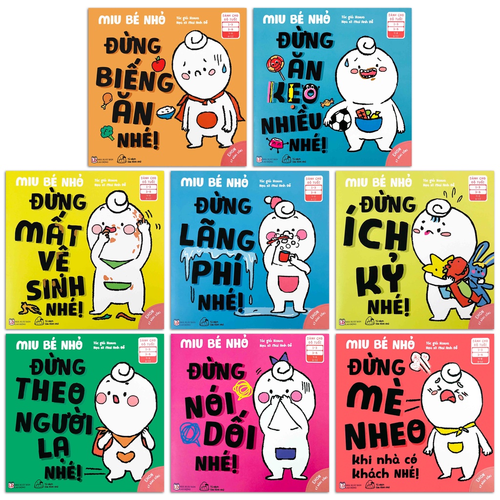 Sách - Ehon Kĩ Năng Sống - Miu Bé Nhỏ - Combo 8 quyển  Phần 2