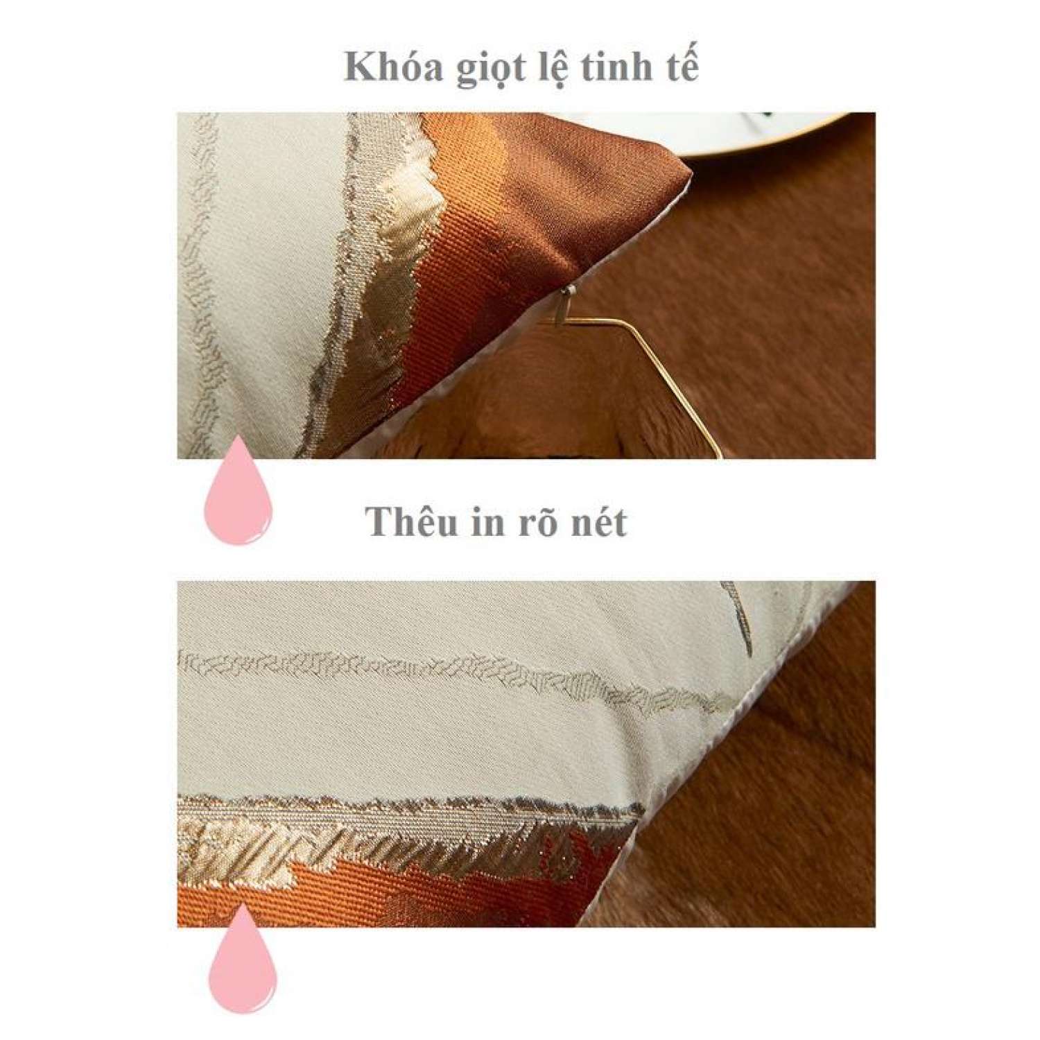 Gối tựa lưng sofa cao cấp tông cam đất Liminho