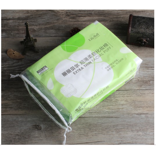 [HCM]HSD 11-2022- Bông tẩy trang Lily Bell Extra Thin- Xanh (1 Túi 240 miếng)