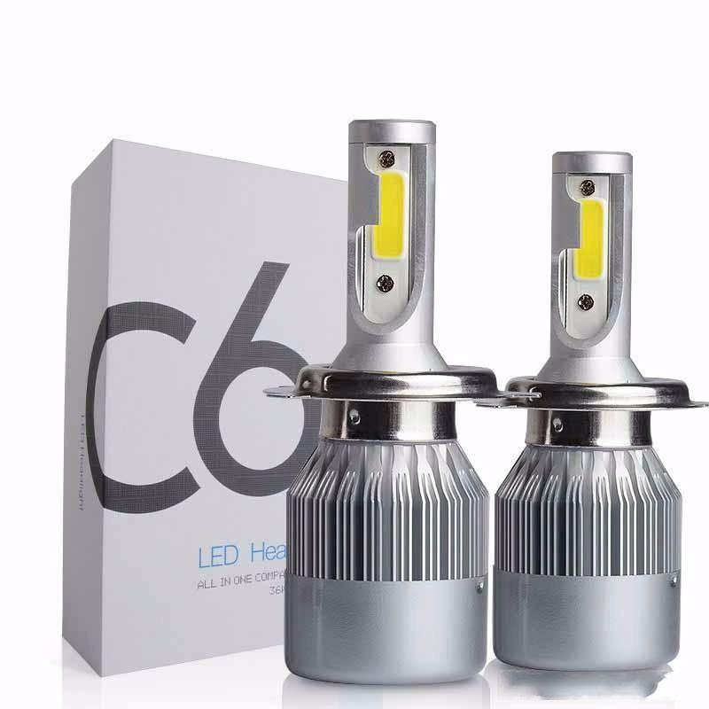 Cặp bóng đèn led c6 2 tim chân h4 dành cho xe máy, oto