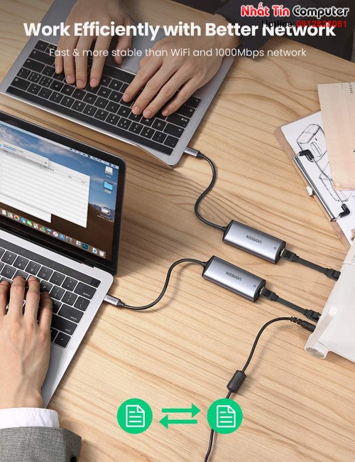 Cáp chuyển USB Type-C to LAN 2.5Gbps Ugreen 70446 Chính Hãng