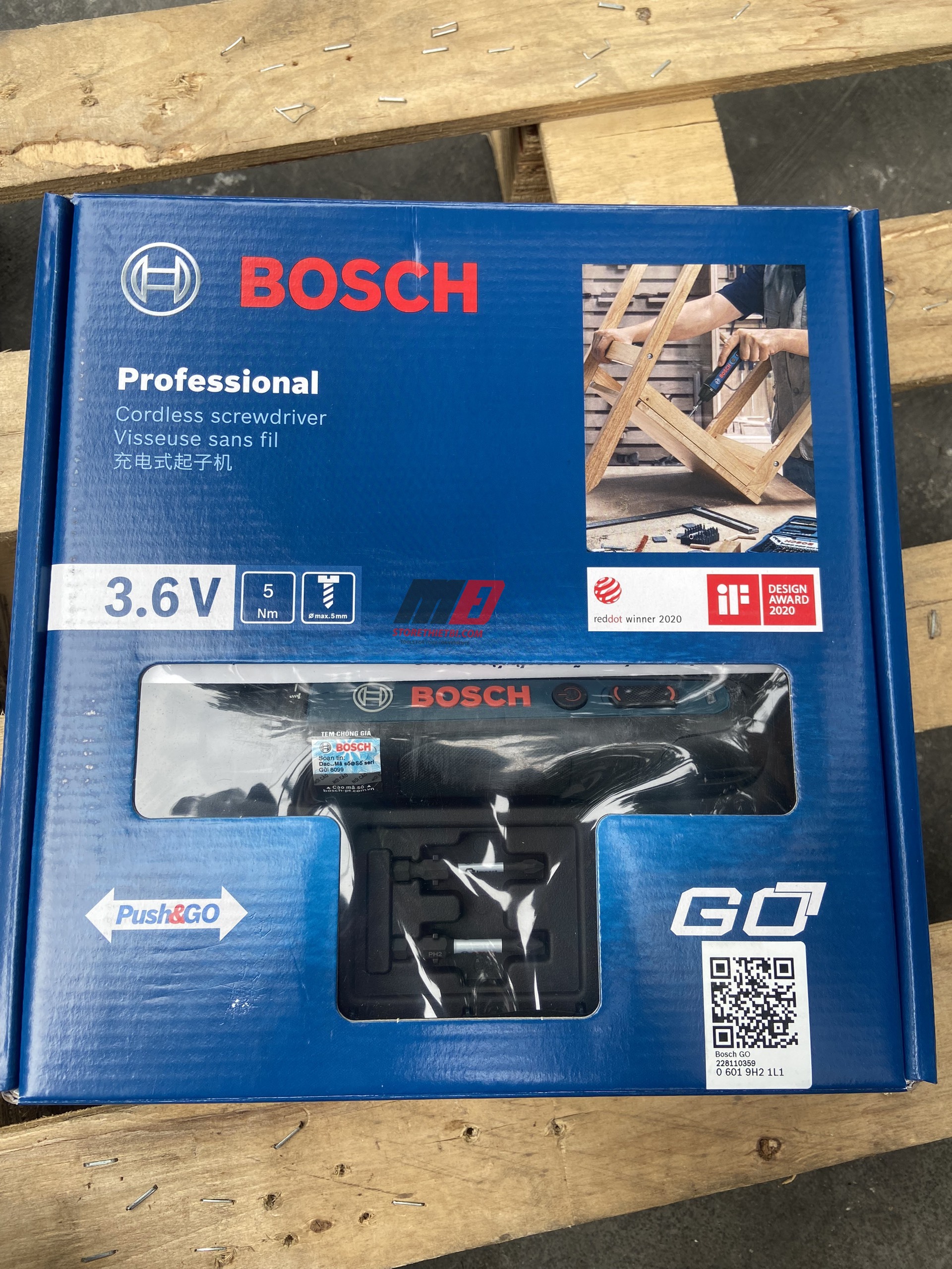 Máy vặn vít dùng pin 3.6v Bosch Go Gen2