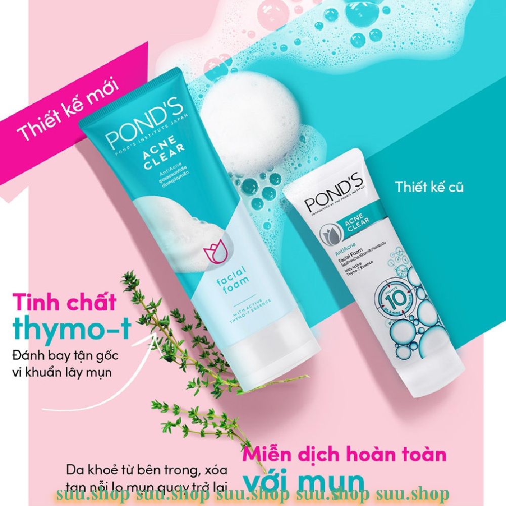 Sữa Rửa Mặt Nữ 100g Ponds Acne Clear Ngừa Mụn