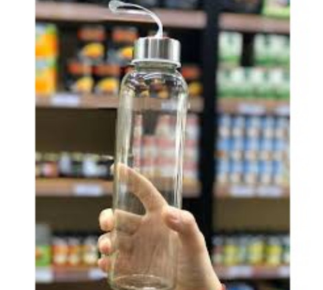 [HCM]Bình thủy tinh 500ml có dây xách