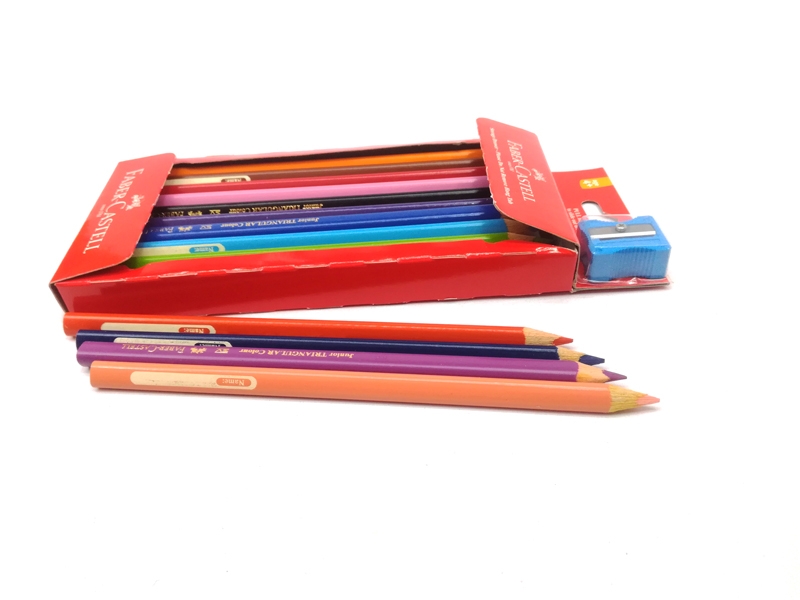 Bút chì màu Junior Triangular Faber-Castell tặng kèm đồ chuốt