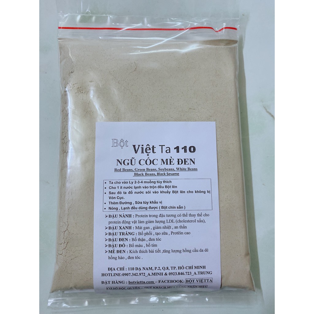 [HCM]Bột Ngũ Cốc Mè Đen Bột Việt Ta
