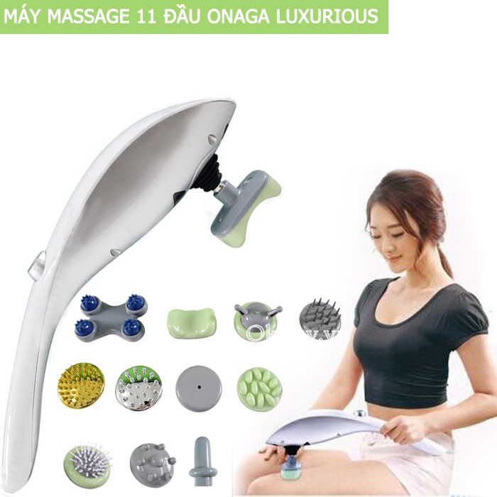 MÁY MASSAGE CẦM TAY 11 ĐẦU.BẢO HÀNH 6 THÁNG