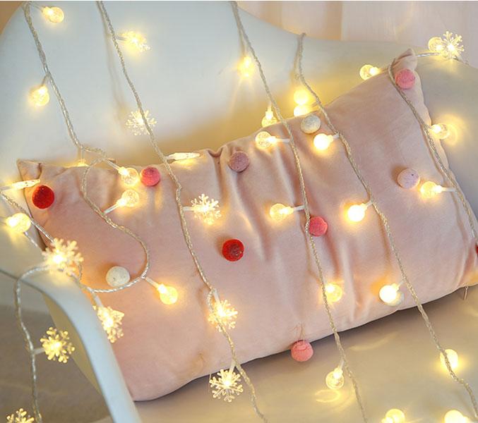 [HCM]Đèn Led Trang Trí Bông Tuyết Dài 6M - 40  Bóng Trang Trí Noel Lễ Tết
