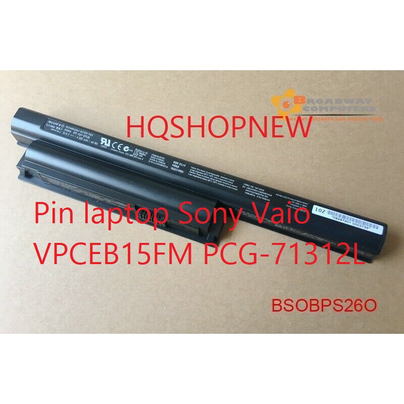 Pin laptop sony vaio vpceb15fm pcg-71312l