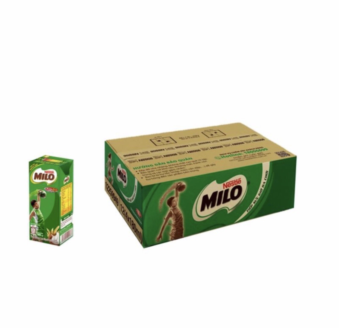 Lốc 4 hộp  sữa milo 180ml