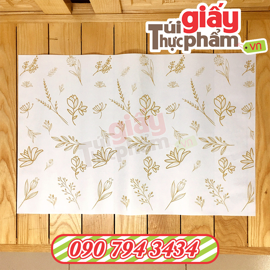 Giấy Gói Thời Trang, Phụ Kiện (500 tờ / 40x60cm / 40gsm / Hoa Lá Đồng)
