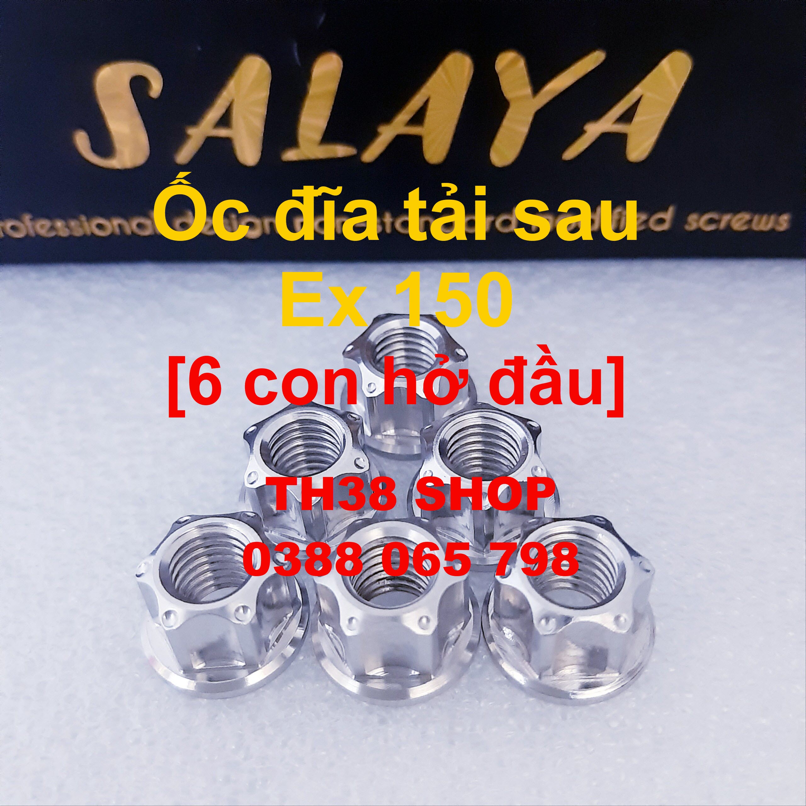 ốc đĩa tải sau ex150 [bộ 6 con hở đầu và bít đầu lựa chọn bên dưới]