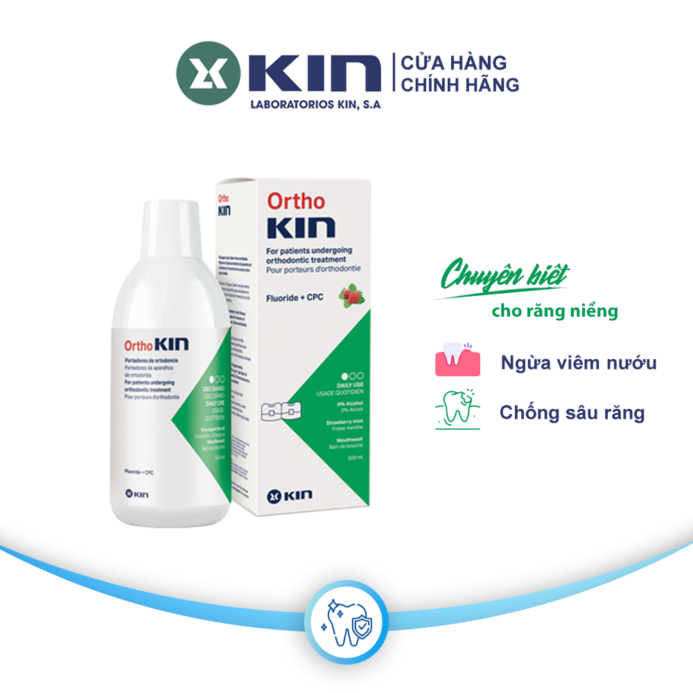 Nước Súc Miệng OrthoKin 500ml cho răng niềng