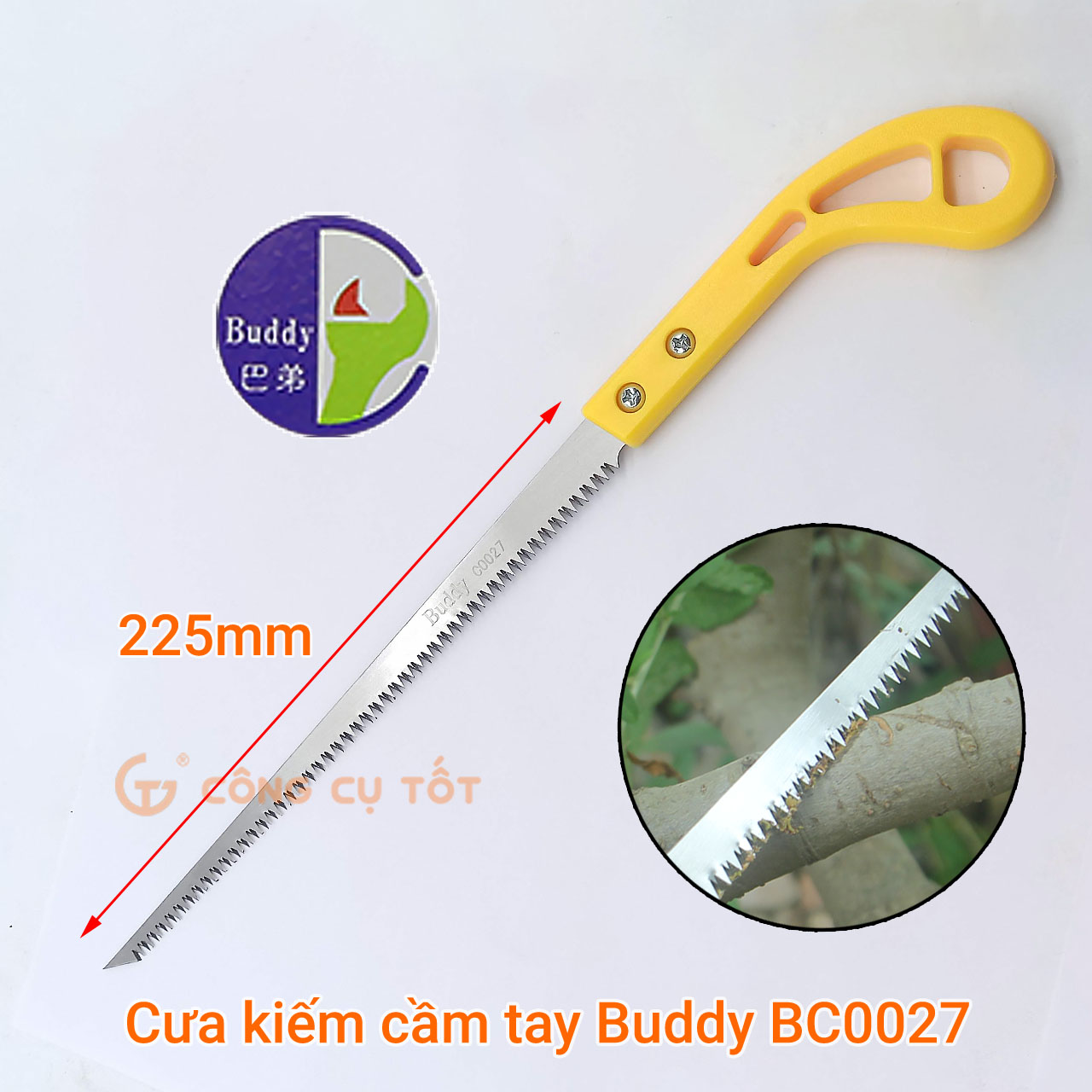 Cưa gỗ cầm tay cán nhựa buddy c0027, kapusi k-8799 220mm