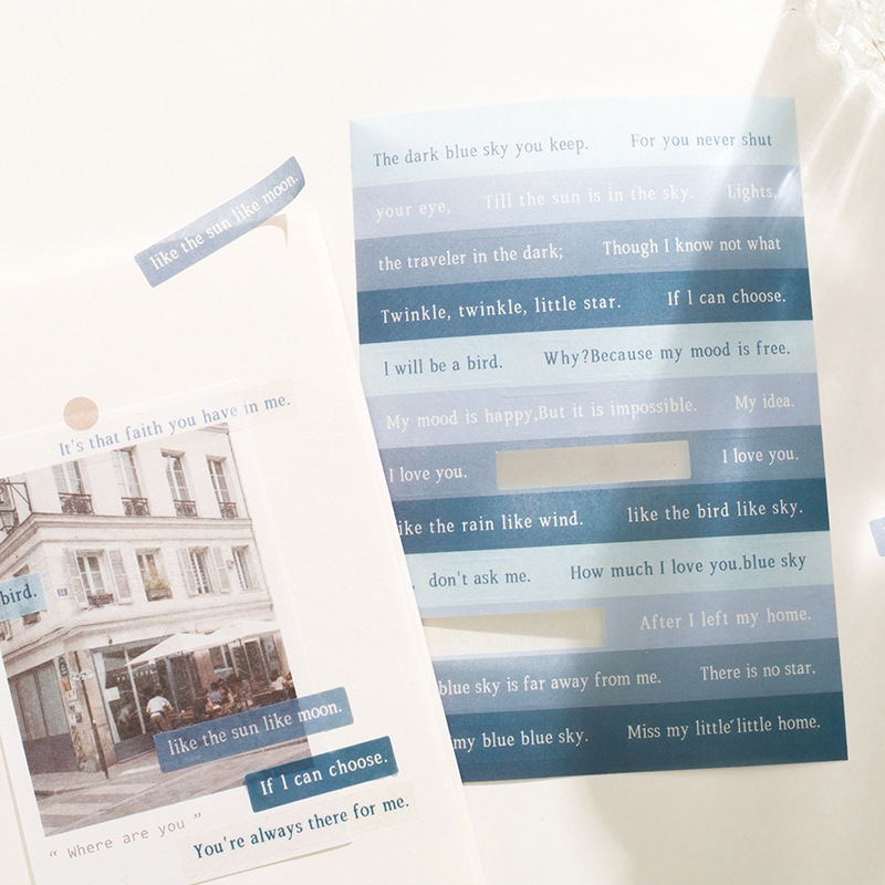 [HCM]Set 3 tờ sticker dạng câu quote trang trí đa dụng (Hàng có sẵn)