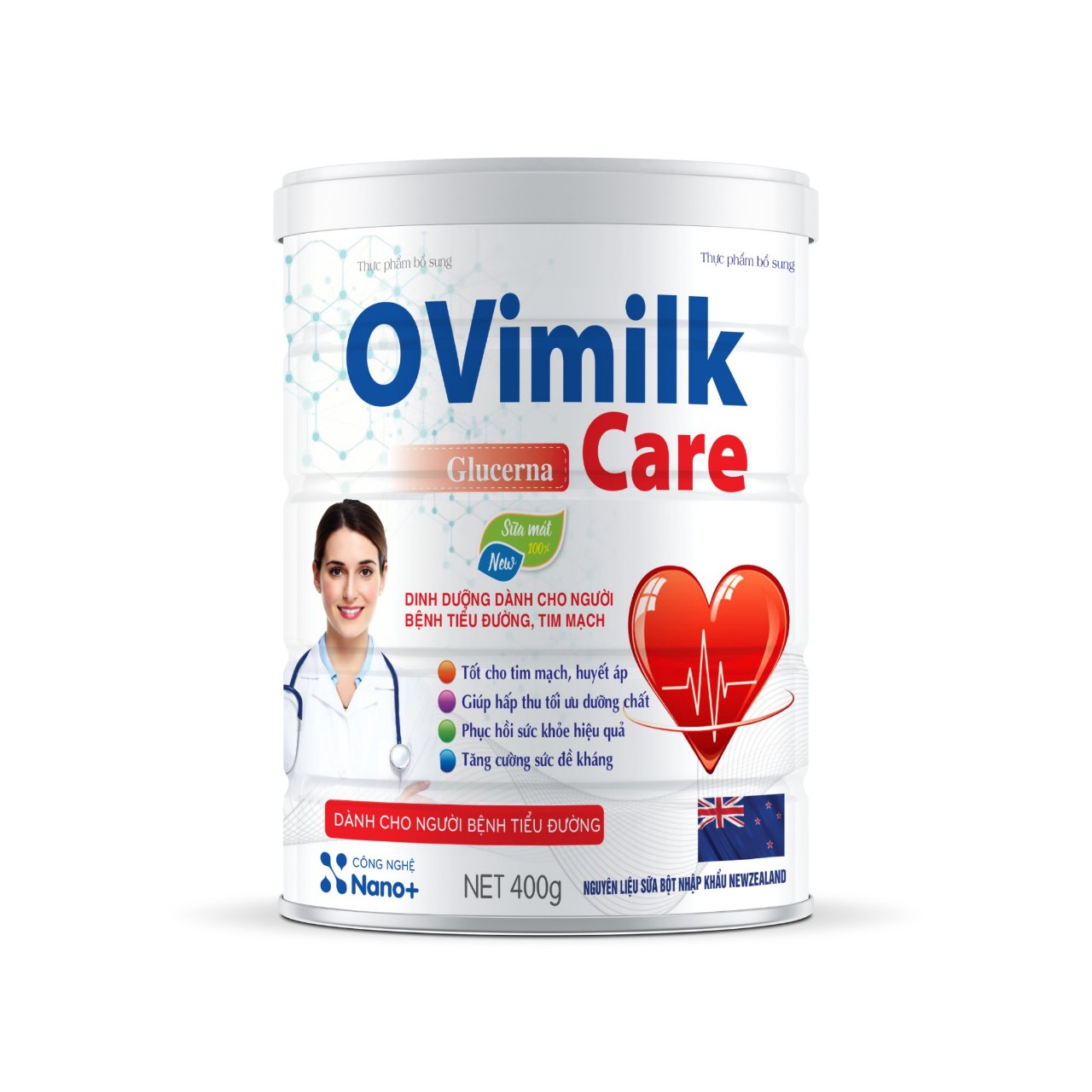 Sữa bột Ovimilk Care sữa dinh dưỡng dành cho người bệnh tiểu đường