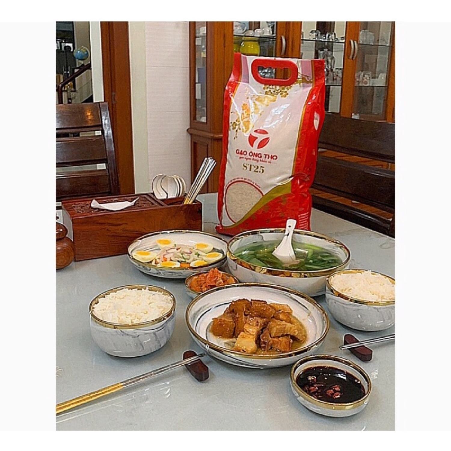 gạo ST25 Ông thọ túi 5kg dẻo mềm