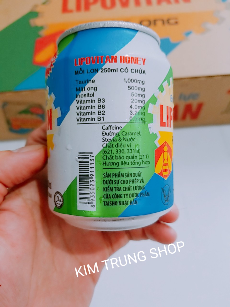 Nước tăng lực Lipovitan Honey (1 thùng x 24lon x 250ml)
