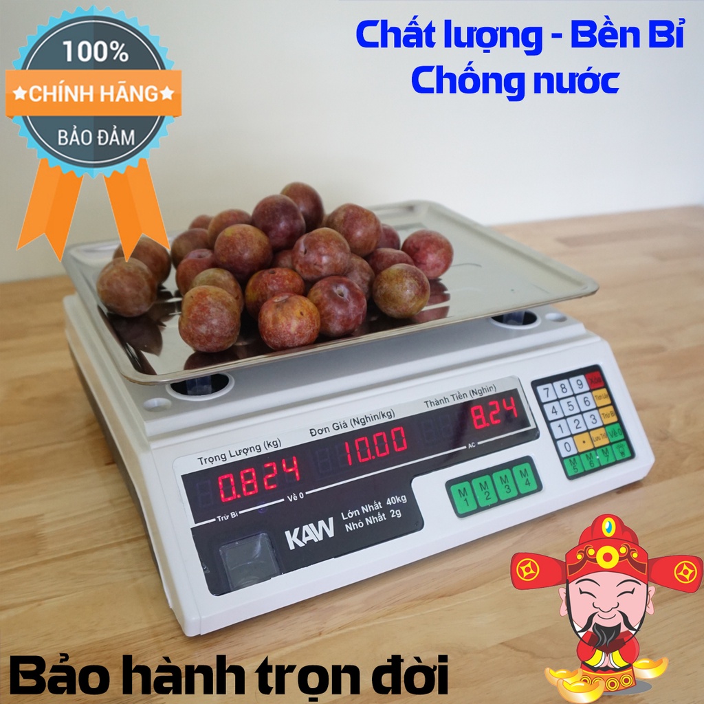 Cân điện tử, Cân điện tử có chuẩn không - Cân điện tử tính giá loại 40kg chất lượng tốt, siêu chuẩn xác, chống nước, thiết kế thông minh, bền bỉ - Bảo hành uy tín 1 đổi 1