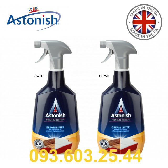 [HCM]Bình Xịt Tẩy Dầu Mỡ Cháy Khét Đa Năng ASTONISH C6750 750ml