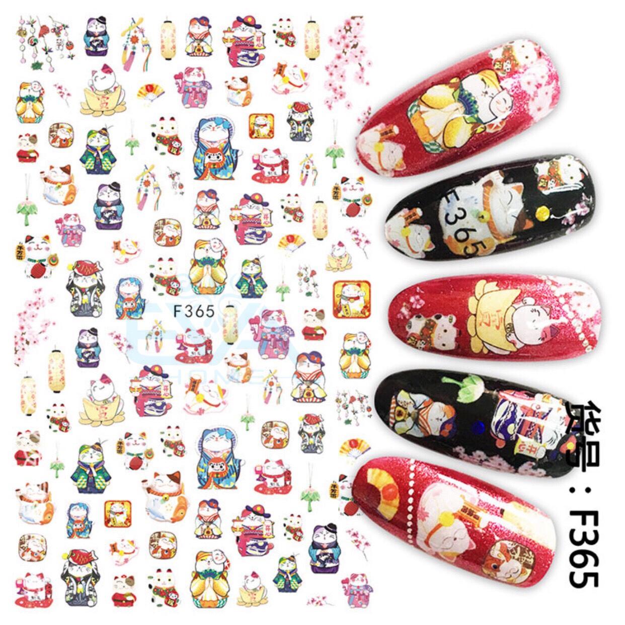 STICKER DÁN MÓNG TAY HOẠ TIẾT TẾT ĐÓN XUÂN 2