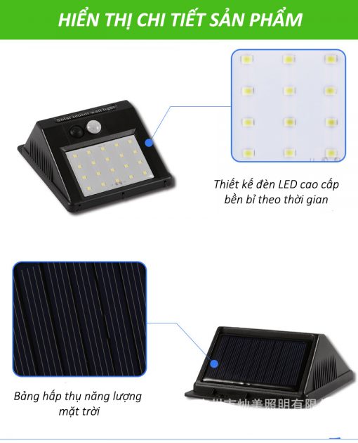 Đèn Led cảm biến năng lượng mặt trời (Solar Sensor Wall light)