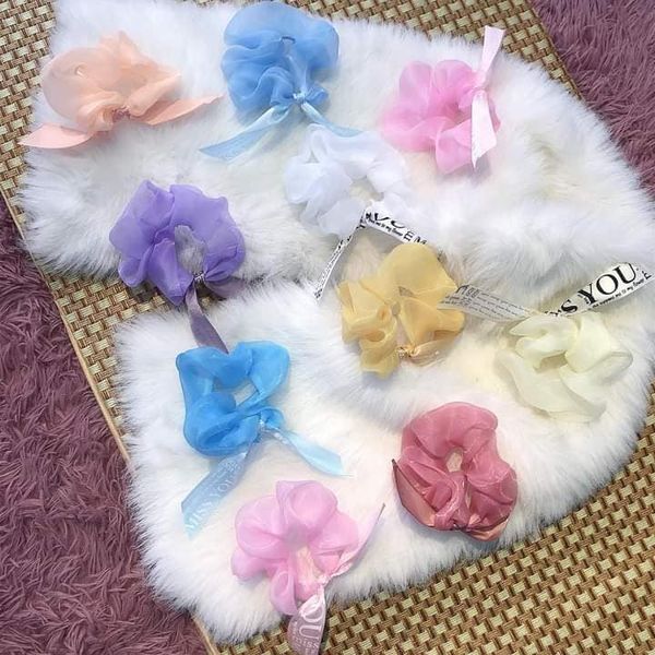 DÂY BUỘC TÓC CO DÃN 4 CHIỀU CHO NỮ , DÂY BUỘC TÓC VẢI VOAN ĐẸP (FULL MÀU)