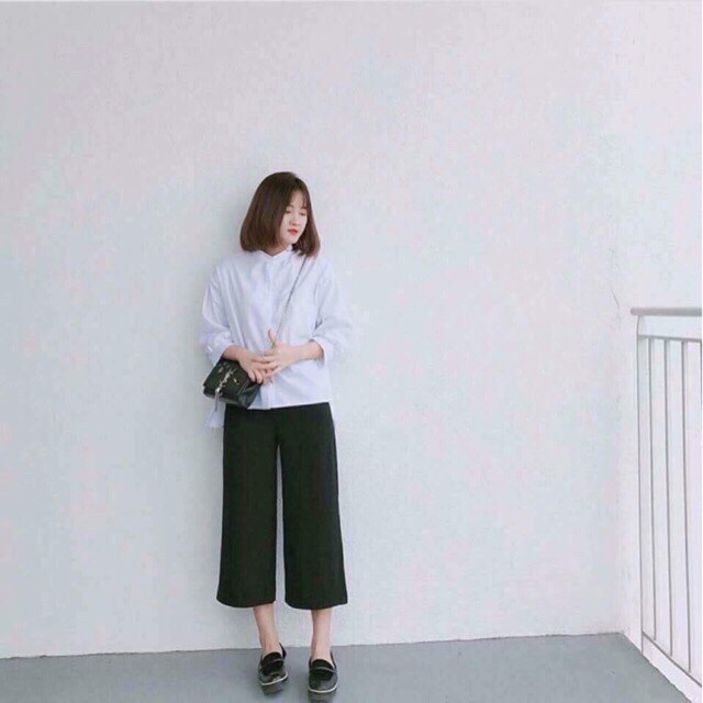 Quần ống rộng lửng chất đũi lưng thun,chất xước siêu đẹp, siêu mịn, quần ống sớ thoáng mát