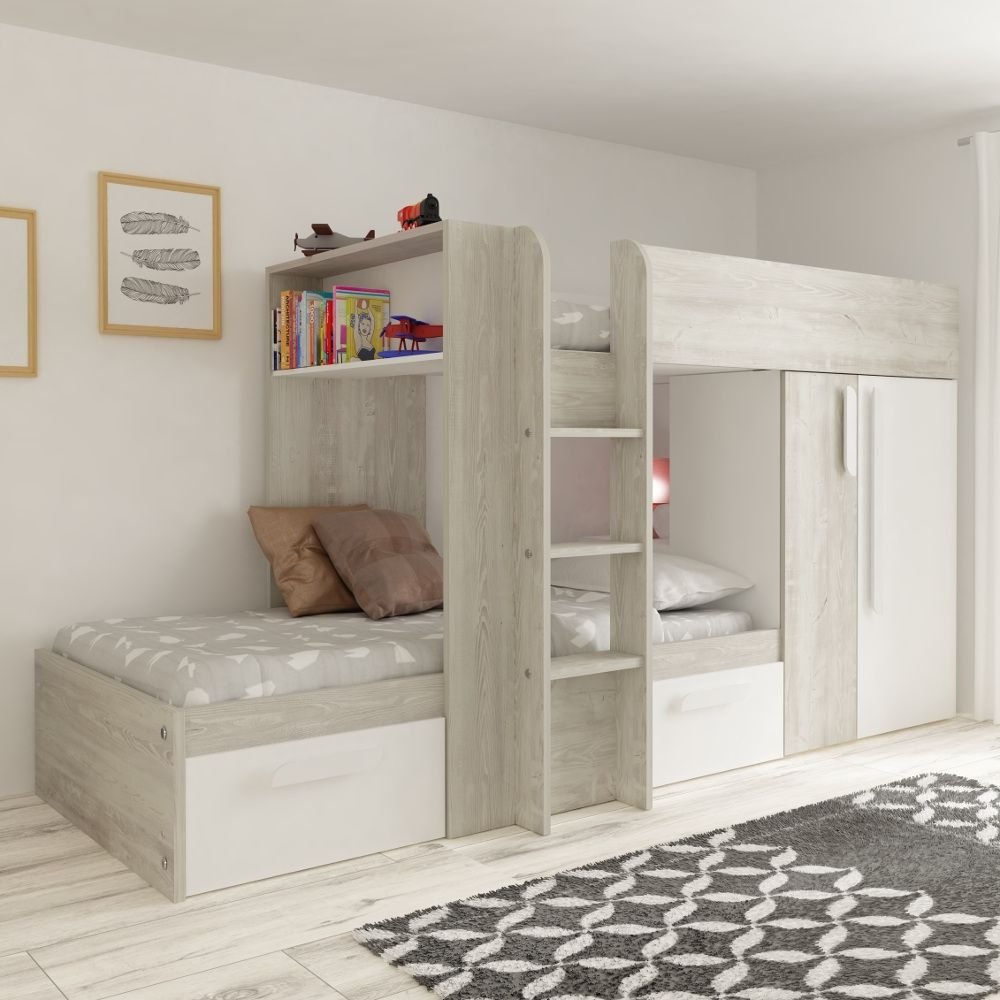 Giường tầng kết hợp tủ quần áo gt-k93 mang phong cách trẻ trung & hiện đại