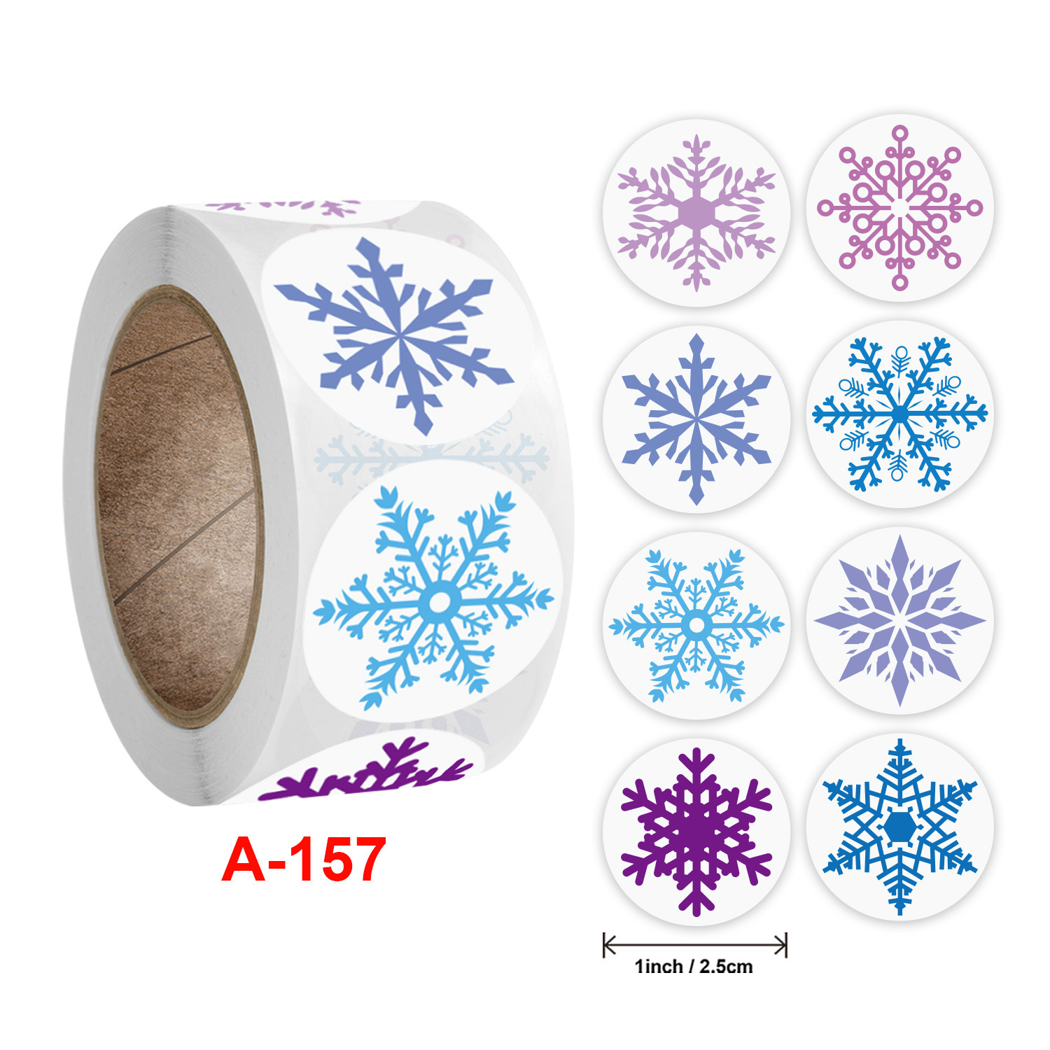 Cuộn 500 tem Sticker in màu tự dính 2.5cm