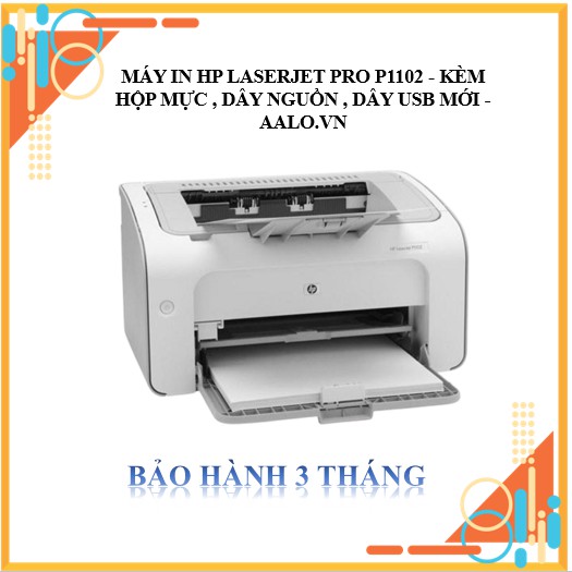 MÁY IN HP LASERJET PRO P1102 - KÈM HỘP MỰC , DÂY NGUỒN , DÂY USB MỚI - AALO.VN
